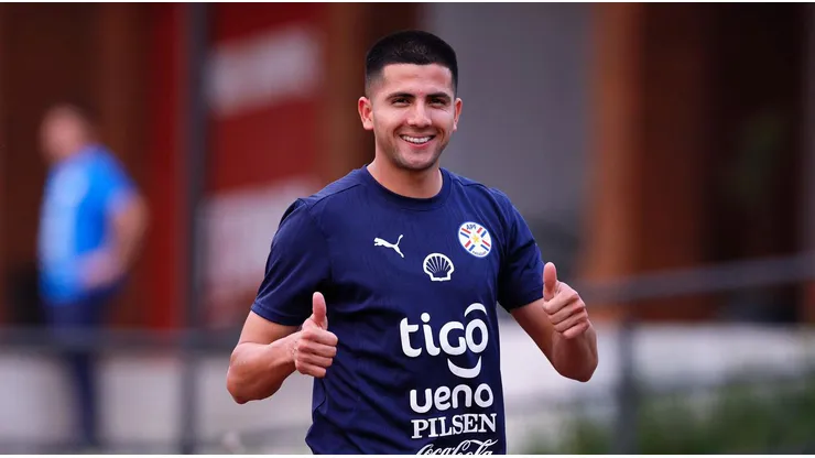 Foto: Seleção Paraguaia/Divulgação - Mateo Gamarra durante treinamento da Seleção do Paraguai.