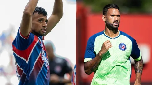 Lucho Rodríguez e Willian José, atacantes do Bahia (Imagem: Letícia Martins/EC Bahia/ Antenados por Futebol)