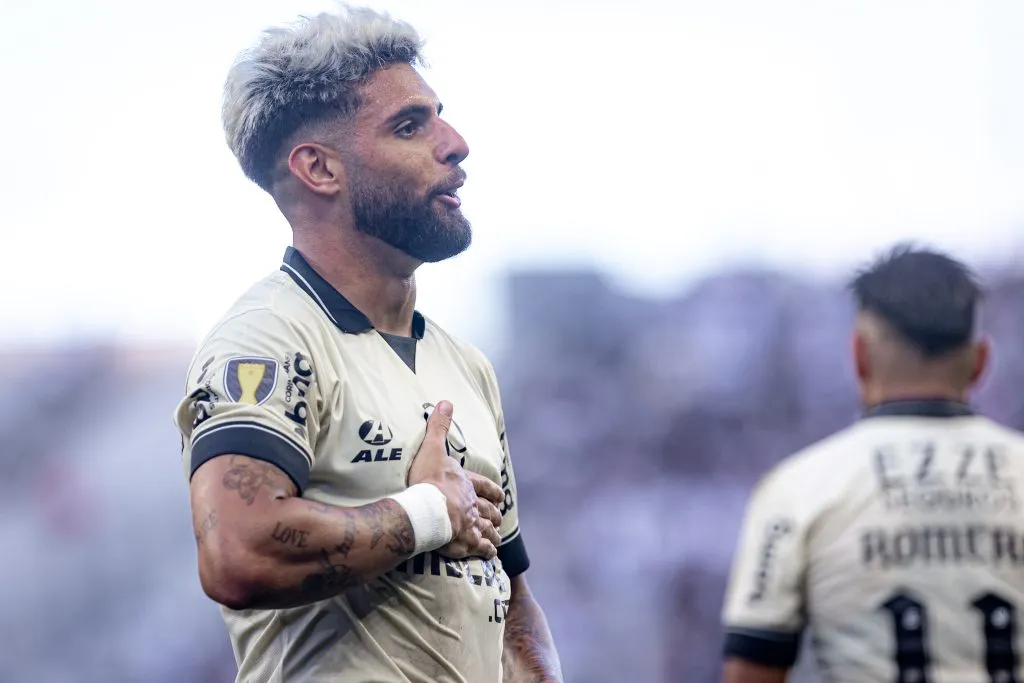 SP – SAO PAULO – 02/03/2024 – PAULISTA 2024, CORINTHIANS X SANTO ANDRE – yuri alberto jogador do Corinthians comemora seu gol durante partida contra o Santo Andre no estadio Arena Corinthians pelo campeonato Paulista 2024. Foto: Leonardo Lima/AGIF