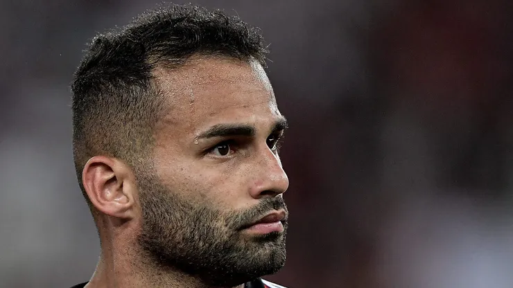 Thiago Maia jogador do Flamengo durante partida contra o Internacional no estadio Maracana pelo campeonato Brasileiro A 2023.