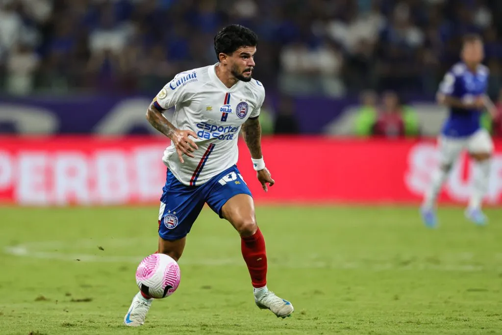 Cauly jogador do Bahia durante partida contra o Cruzeiro pelo campeonato Brasileiro A 2024. Foto: Gilson Lobo/AGIF