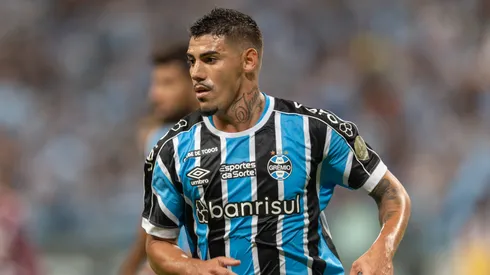 Mayk jogador do Grêmio durante partida contra o Caxias no estádio Arena do Grêmio pelo campeonato Gaúcho 2024. Foto: Liamara Polli/AGIF