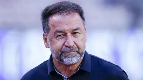 Augusto Melo, presidente do Corinthians, durante partida contra o Portuguesa pelo Campeonato Paulista 2025. Foto: Marco Miatelo/AGIF