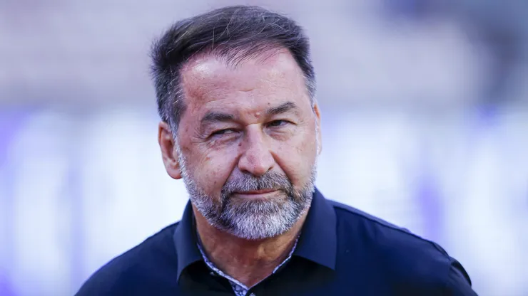 Augusto Melo, presidente do Corinthians, durante partida contra o Portuguesa pelo Campeonato Paulista 2025. Foto: Marco Miatelo/AGIF