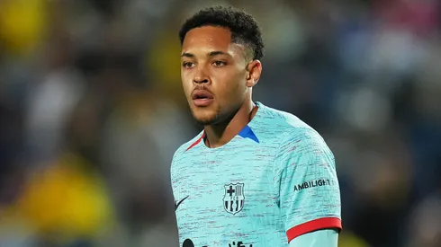 LAS PALMAS, SPAIN – JANUARY 04: Vitor Roque of FC Barcelona looks on during the LaLiga EA Sports match between UD Las Palmas and FC Barcelona at Estadio Gran Canaria on January 04, 2024 in Las Palmas, Spain.