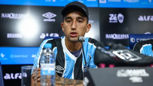 Cristian Olivera, novo atacante do Grêmio. Foto: Lucas Uebel/GREMIO FBPA