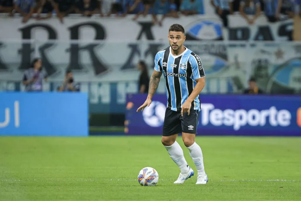 RS – PORTO ALEGRE – 26/01/2025 – GAUCHO 2025, GREMIO X CAXIAS – Joao Pedro jogador do Gremio durante partida contra o Caxias no estadio Arena do Gremio pelo campeonato Gaucho 2025. Foto: Maxi Franzoi/AGIF