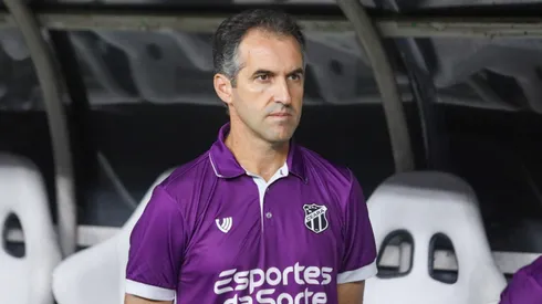 Leo Conde tecnico do Ceara durante partida contra o Confianca no estadio Arena Castelao pelo campeonato Copa Do Nordeste 2025. Foto: Lucas Emanuel/AGIF