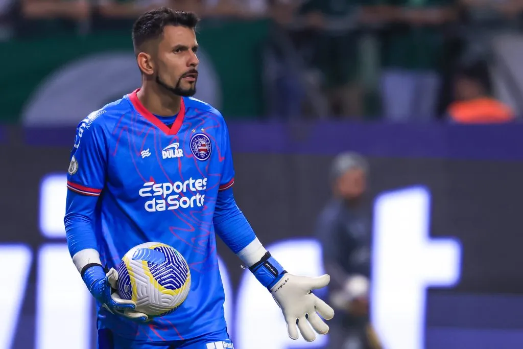 SP – SAO PAULO – 07/07/2024 – BRASILEIRO A 2024, PALMEIRAS X BAHIA – Marcos Felipe goleiro do Bahia durante partida contra o Palmeiras no estadio Arena Allianz Parque pelo campeonato Brasileiro A 2024. Foto: Marcello Zambrana/AGIF