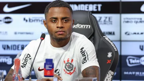 Diego Palacios durante sua apresentacao oficial como jogador do Corinthians em coletiva de imprensa realizada no CT Joaquim Grava.