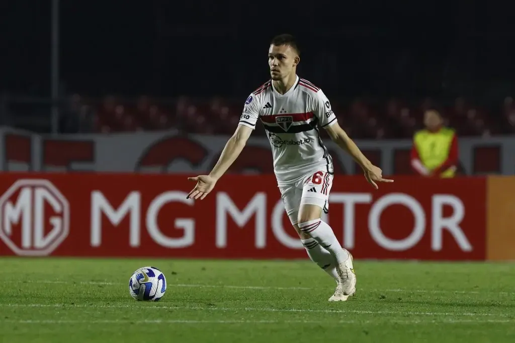 Felipe Negrucci atuando no São Paulo – Foto: Reprodução/SPFC