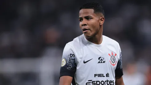 Wesley jogador do Corinthians durante partida contra o Gremio no estadio Arena Corinthians pelo campeonato Brasileiro A 2024.