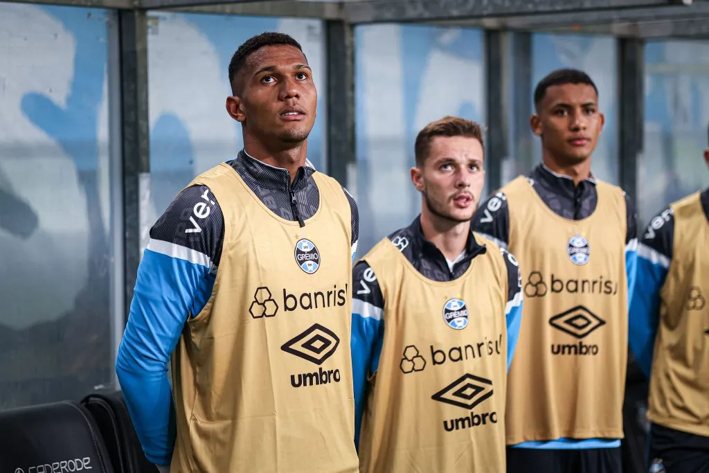 Adriel goleiro do Grêmio ficou na reserva durante partida contra o ABC pelo campeonato Copa do Brasil 2023. Foto: Maxi Franzoi/AGIF