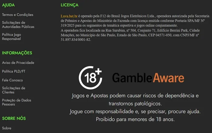 Licença de Apostas e Jogos de Luva.bet