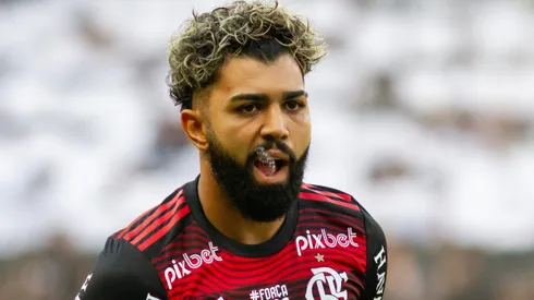 Gabigol na época em que jogava pelo Flamengo. Foto: Fernando Moreno/AGIF