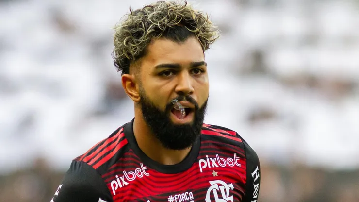 Gabigol na época em que jogava pelo Flamengo. Foto: Fernando Moreno/AGIF