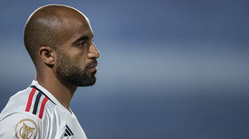 Lucas Moura jogador do Sao Paulo durante partida contra o Goias no estadio Serrinha pelo campeonato Brasileiro A 2023.