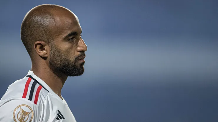 Lucas Moura jogador do Sao Paulo durante partida contra o Goias no estadio Serrinha pelo campeonato Brasileiro A 2023.