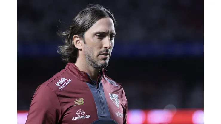 Luis Zubeldía técnico do São Paulo durante partida contra o Novorizontino no Morumbi pelo campeonato Paulista 2025.