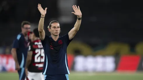 Filipe Luís técnico do Flamengo após partida contra o Vasco no estádio Engenhão pelo campeonato Carioca 2025. Foto: Jorge Rodrigues/AGIF