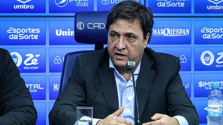 RS - PORTO ALEGRE - 29/06/2023 - GREMIO, COLETIVA DO PRESIDENTE ALBERTO GUERRA - Alberto Guerra presidente do Gremio durante em coletiva de imprensa realizada no CT Luiz Carvalho. Foto: Maxi Franzoi/AGIF