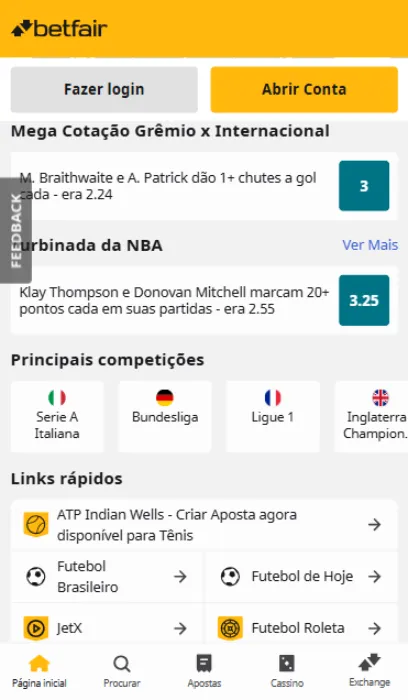 Betfair app