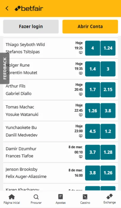 Como fazer uma aposta no app da Betfair