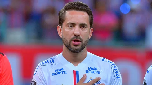 Everton Ribeiro, jogador do Bahia durante partida contra o The Strongest no estadio Arena Fonte Nova pelo campeonato Copa Libertadores 2025. Foto: Walmir Cirne/AGIF