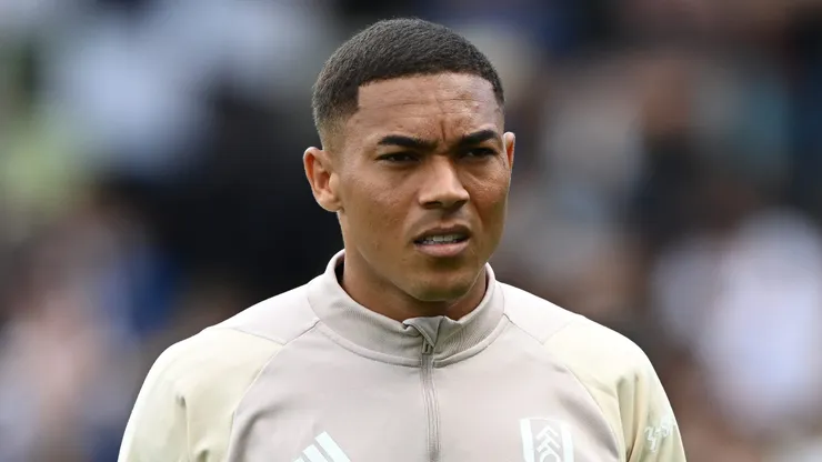 Carlos Vinicius of Fulham looks on ahead of the Premier League match between Fulham FC and Brentford FC at Craven Cottage on August 19, 2023 in London, England.