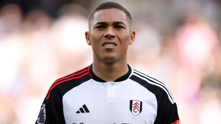 Carlos Vinicius of Fulham looks on during the Premier League match between Fulham FC and Sheffield United at Craven Cottage on October 07, 2023 in London, England.