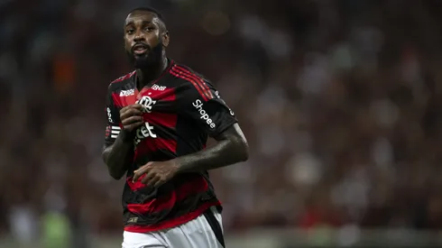 RJ – RIO DE JANEIRO – 22/02/2025 – CARIOCA 2025, FLAMENGO X MARICA – Gerson jogador do Flamengo comemora seu gol durante partida contra o Marica no estadio Maracana pelo campeonato Carioca 2025. Foto: Jorge Rodrigues/AGIF