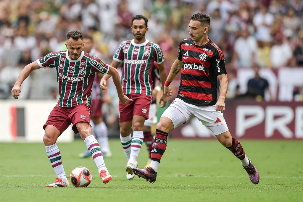 Rene jogador do Fluminense durante partida contra o Flamengo no estadio Maracana pelo campeonato Carioca 2025. Foto: Thiago Ribeiro/AGIF