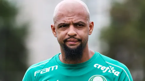 Felipe Melo durante treinamento do Palmeiras em 2019.