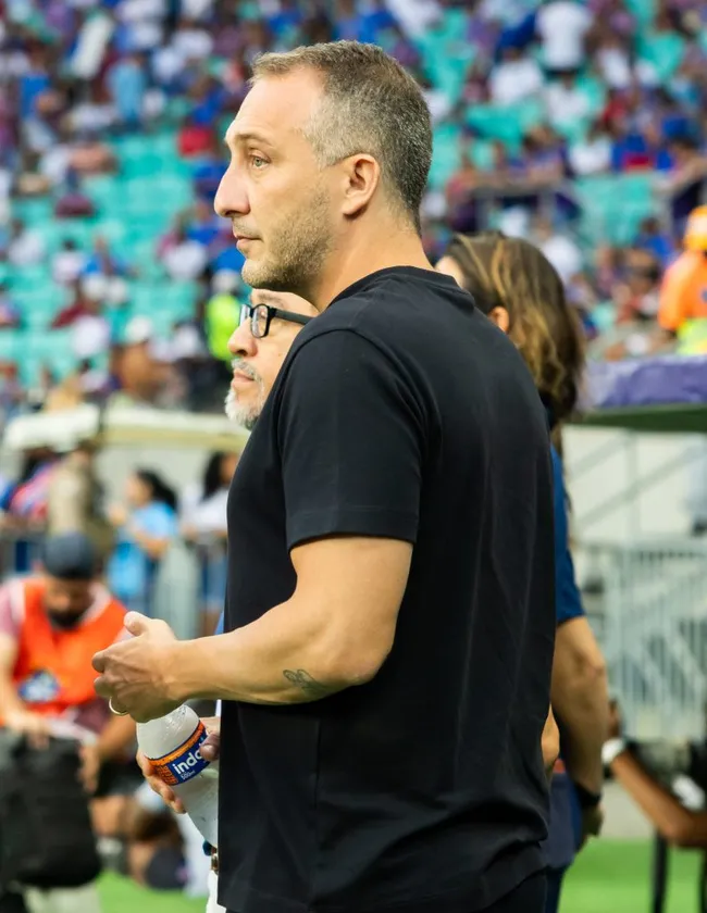 Cadu Santoro, direto do Bahia, em jogo contra o Vitória (Imagem: Letícia Martins/EC Bahia)