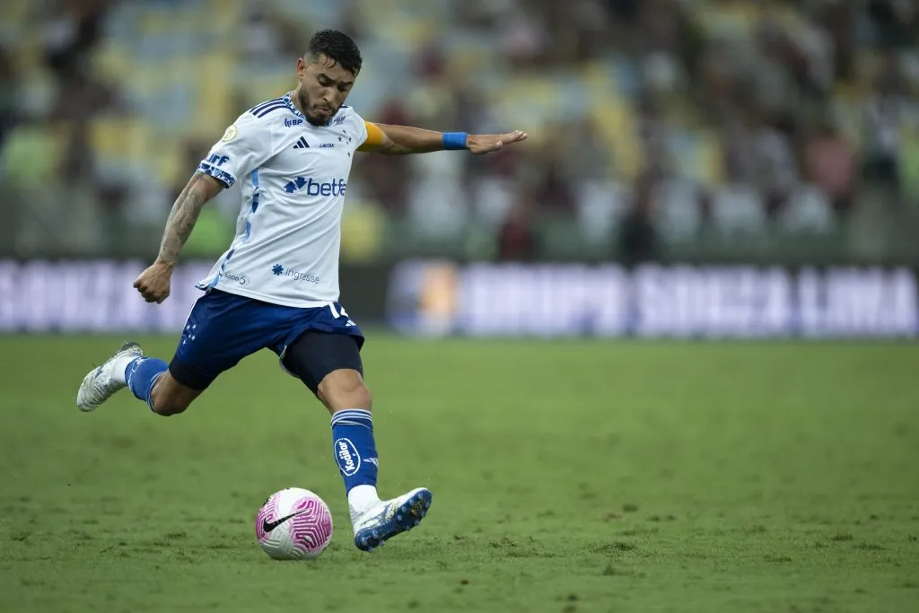 William jogador do Cruzeiro durante partida contra o Fluminense pelo campeonato Brasileiro A 2024. Foto: Jorge Rodrigues/AGIF