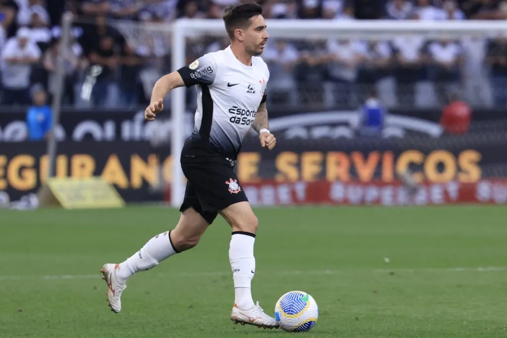 Igor Coronado jogador do Corinthians durante partida contra o Juventude na Arena Corinthians pelo campeonato Brasileiro A 2024. Foto: Marcello Zambrana/AGIF