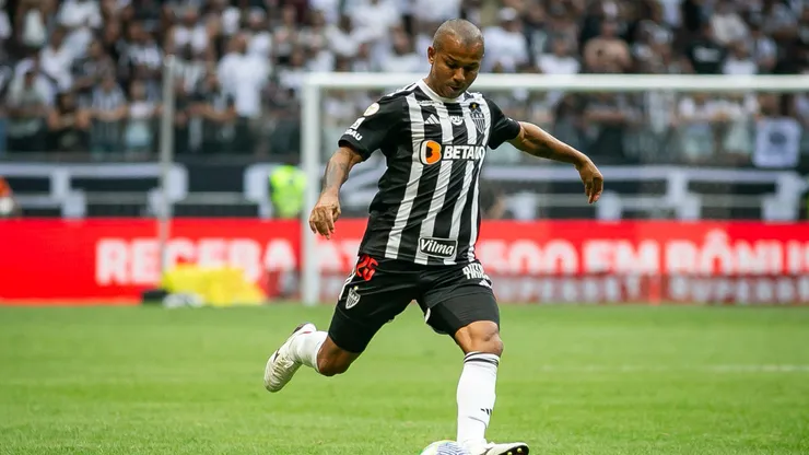 Mariano jogador do Atletico-MG durante partida contra o Cuiaba no estadio Arena MRV pelo campeonato Brasileiro A 2024.