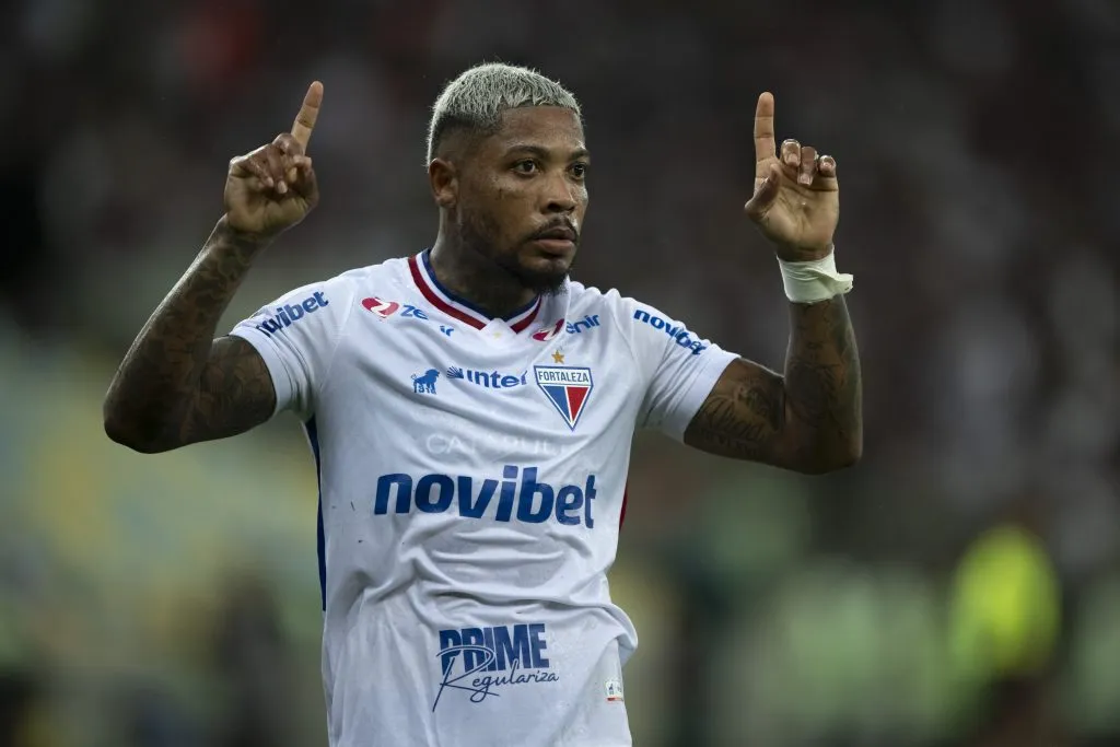 Marinho comemorando gol durante partida contra o Fluminense no Campeonato Brasileiro de 2024. Foto: Jorge Rodrigues/AGIF