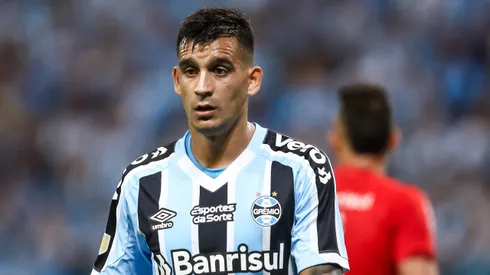 RS – Porto Alegre – 05/03/2023 – GAUCHO 2023, GREMIO X INTERNACIONAL – Cristaldo jogador do Gremio durante partida contra o Internacional no estadio Arena do Gremio pelo campeonato Gaucho 2023. Foto: Pedro H. Tesch/AGIF