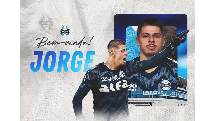 Jorge Meurer, novo goleiro do Grêmio. Foto: Divulgação/Grêmio.