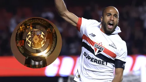 Lucas Moura comemorando gol pelo São Paulo. Foto: Marcello Zambrana/AGIF