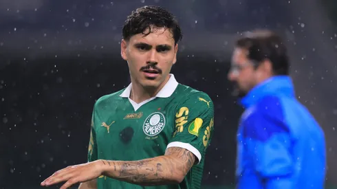 Mauricio jogador do Palmeiras durante partida contra o Bragantino no estadio Arena Allianz Parque pelo campeonato Paulista 2025. Foto: Ettore Chiereguini/AGIF