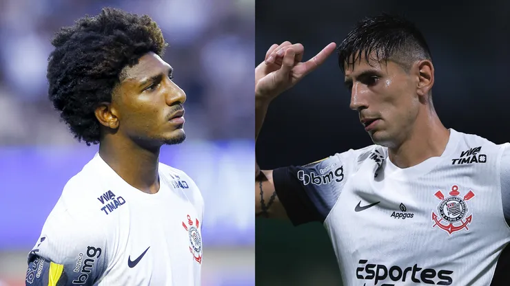 Talles Magno e Angileri do Corinthians. Foto: AGIF