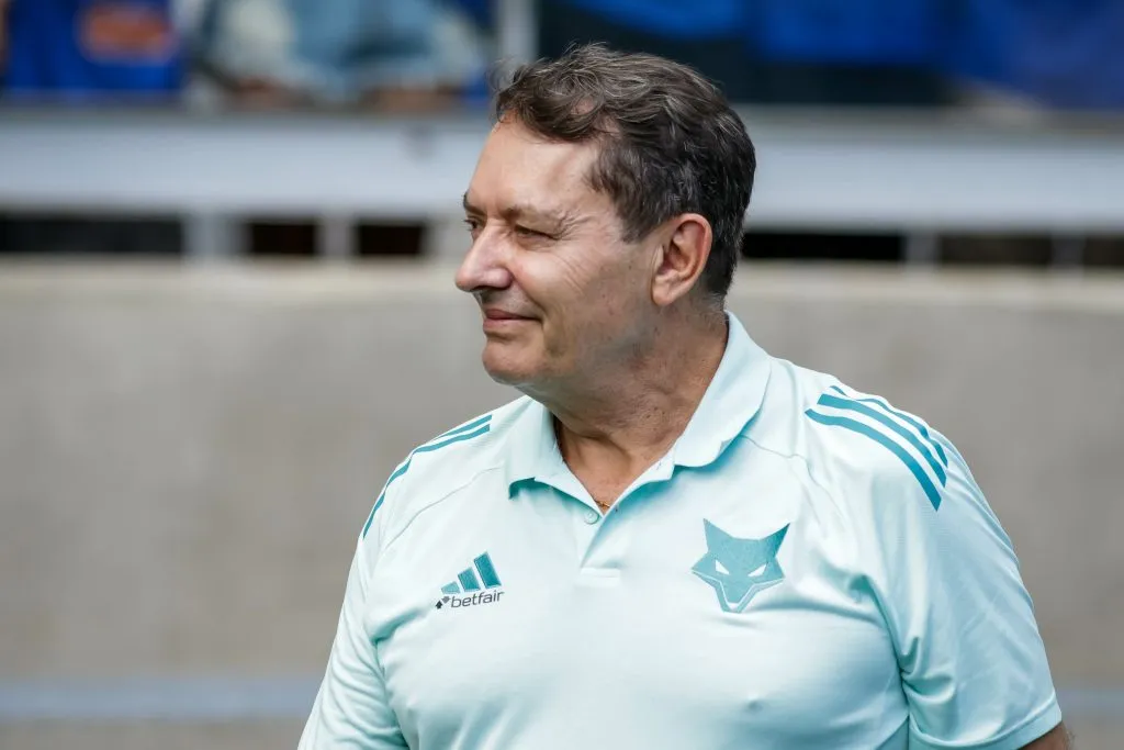 Pedro Lourenço durante partida contra o Betim no Campeonato Mineiro 2025. Foto: Fernando Moreno/AGIF
