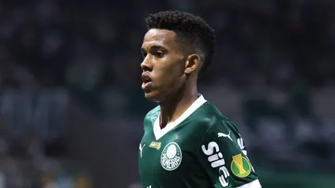 Estevao jogador do Palmeiras durante partida contra o Sao Paulo no estadio Arena Allianz Parque pelo campeonato Paulista 2025.