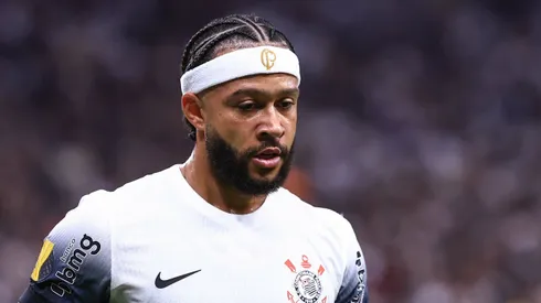 Depay jogador do Corinthians durante partida contra o Velo Clube no estadio Arena Corinthians pelo campeonato Paulista 2025.