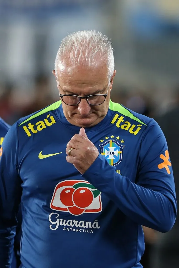 BUENOS AIRES, ARGENTINA – MARCH 25: Dorival Junior, Head Coach of Brazil reacts prior to the South of American FIFA World Cup 2026 Qualifier between Argentina and Brazil at Estadio Más Monumental Antonio Vespucio Liberti on March 25, 2025 in Buenos Aires, Argentina. (Photo by Daniel Jayo/Getty Images)
