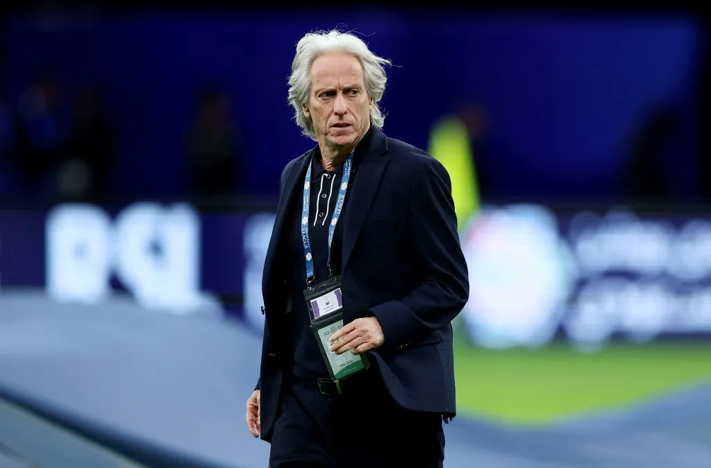 RIYADH, SAUDI ARABIA – MARCH 01: Jorge Jesus, Head Coach of Al Hilal, looks on prior to the Saudi Pro League match between Al-Hilal and Al-Ittihad at Kingdom Arena on March 01, 2024 in Riyadh, Saudi Arabia. (Photo by Yasser Bakhsh/Getty Images)
