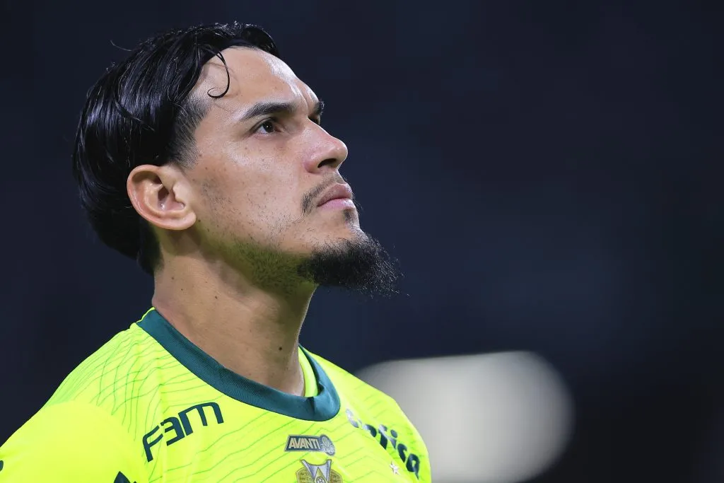 SP – SAO PAULO – 07/07/2024 – BRASILEIRO A 2024, PALMEIRAS X BAHIA – Gustavo Gomez jogador do Palmeiras durante partida contra o Bahia no estadio Arena Allianz Parque pelo campeonato Brasileiro A 2024. Foto: Ettore Chiereguini/AGIF