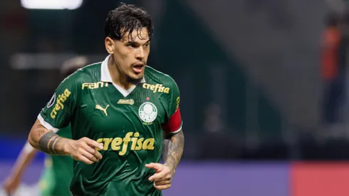 Gustavo Gomez jogador do Palmeiras durante partida contra o Liverpool – URU no estadio Arena Allianz Parque pelo campeonato Copa Libertadores 2024.